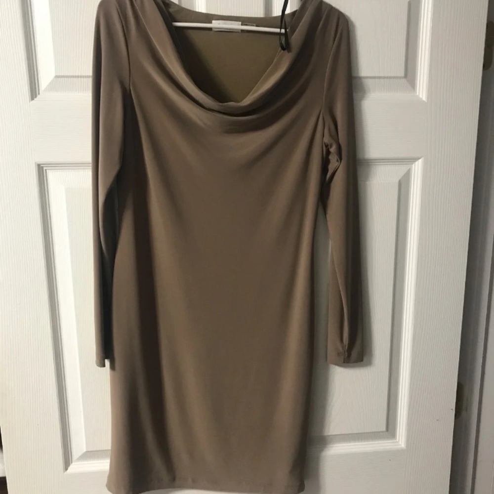 Taupe size 2 above knee Calvin Klein dress
